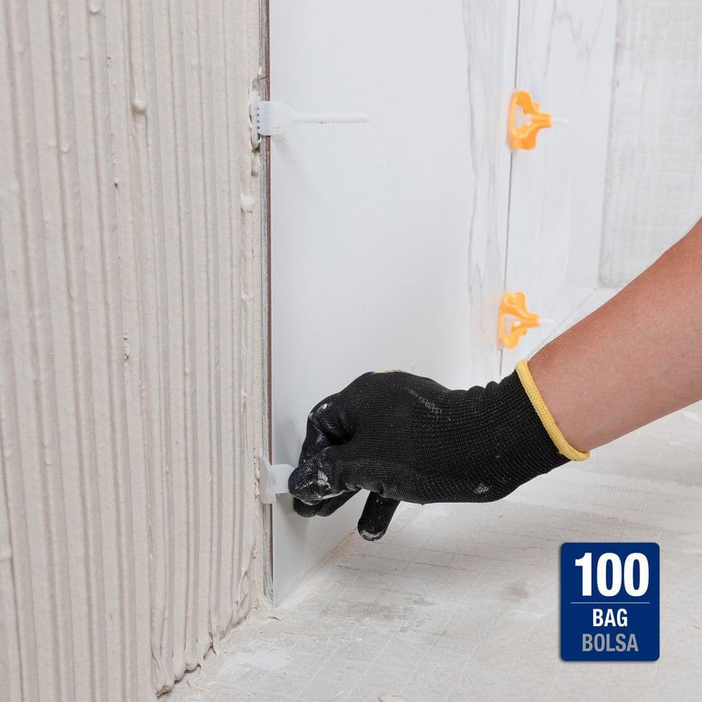 QEP LASH 360 White 1/16 in. W Tile Leveling System Posts (100-Pack) (3)