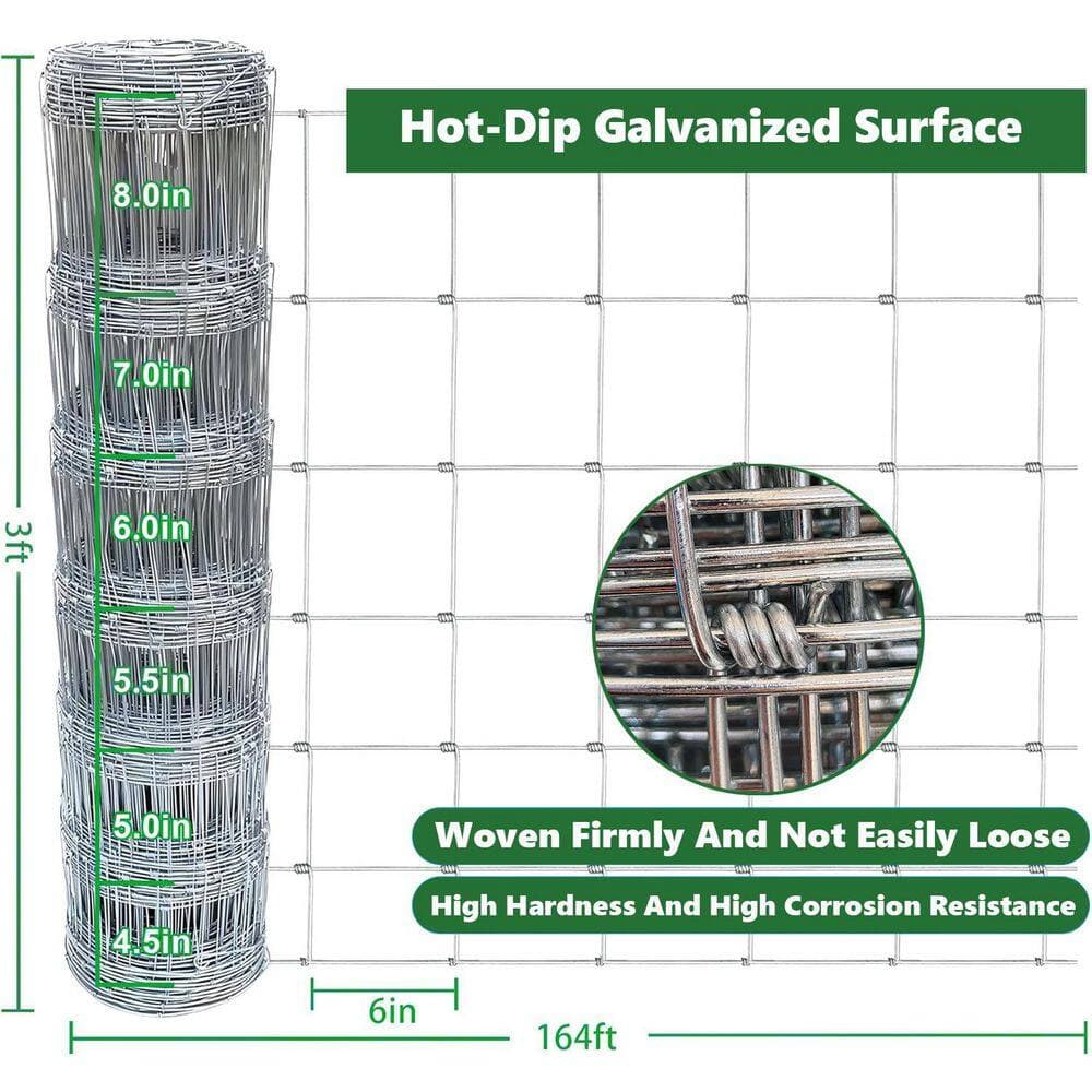 Tidoin 3 ft. x 164 ft. 13-Gauge Silver Metal Hardware Cloth Welded Wire (2)