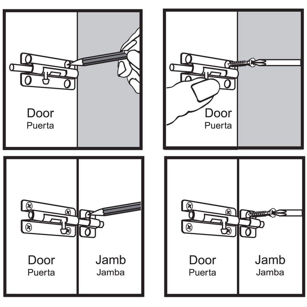 Everbilt 4 in. Satin Brass Barrel Bolt (2)