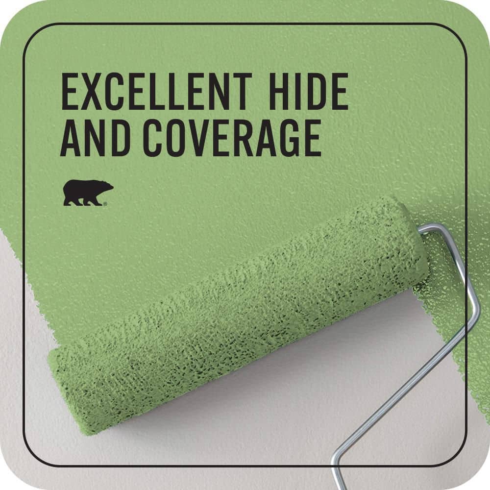 BEHR PREMIUM PLUS 1 qt. #P380-5 Gleeful Flat EcoMix Plant-Based Interior Paint & Primer (2)
