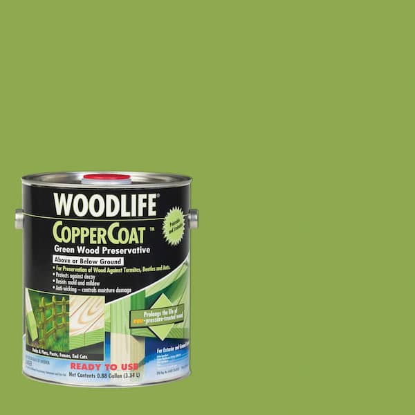 Wolman 0.88 Gallon Copper Coat Green Below Ground Exterior Wood Sealer Wood Preservative (2)