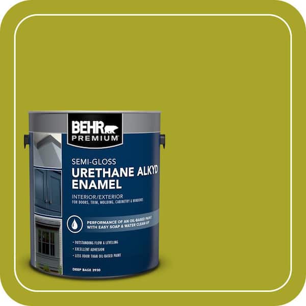 BEHR PREMIUM 1 gal. #P340-7 Venom Urethane Alkyd Semi-Gloss Enamel Interior/Exterior Paint (2)