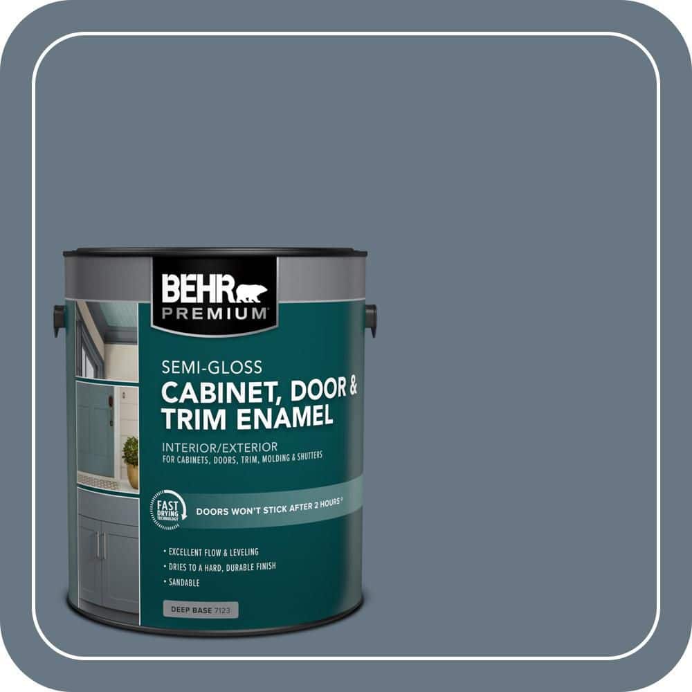 BEHR PREMIUM 1 gal. #MQ5-19 Hypnotic Semi-Gloss Enamel Interior/Exterior Cabinet, Door & Trim Paint
