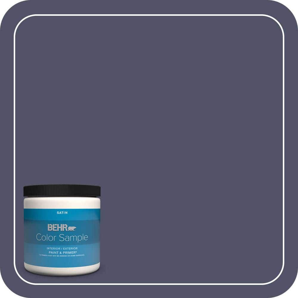 BEHR PREMIUM PLUS 8 oz. #S560-7 Lap of Luxury Satin Enamel Interior/Exterior Paint & Primer Color Sample