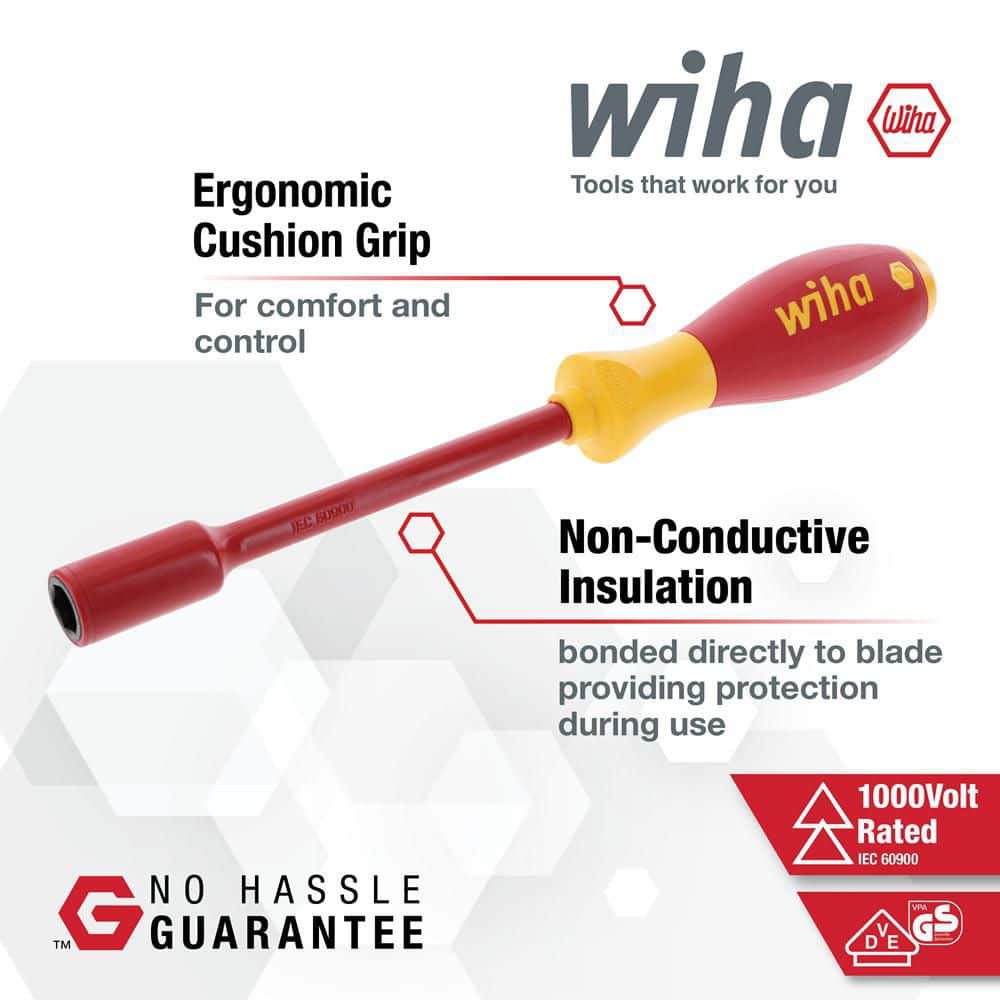 Wiha 1000-Volt Insulated Nut Driver Set Soft Finish (7-Piece) (2)