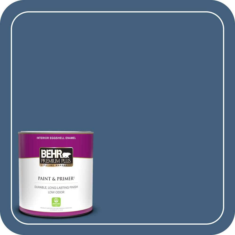 BEHR PREMIUM PLUS 1 qt. #M510-6 Tidal Eggshell Enamel Low Odor Interior Paint & Primer (1)
