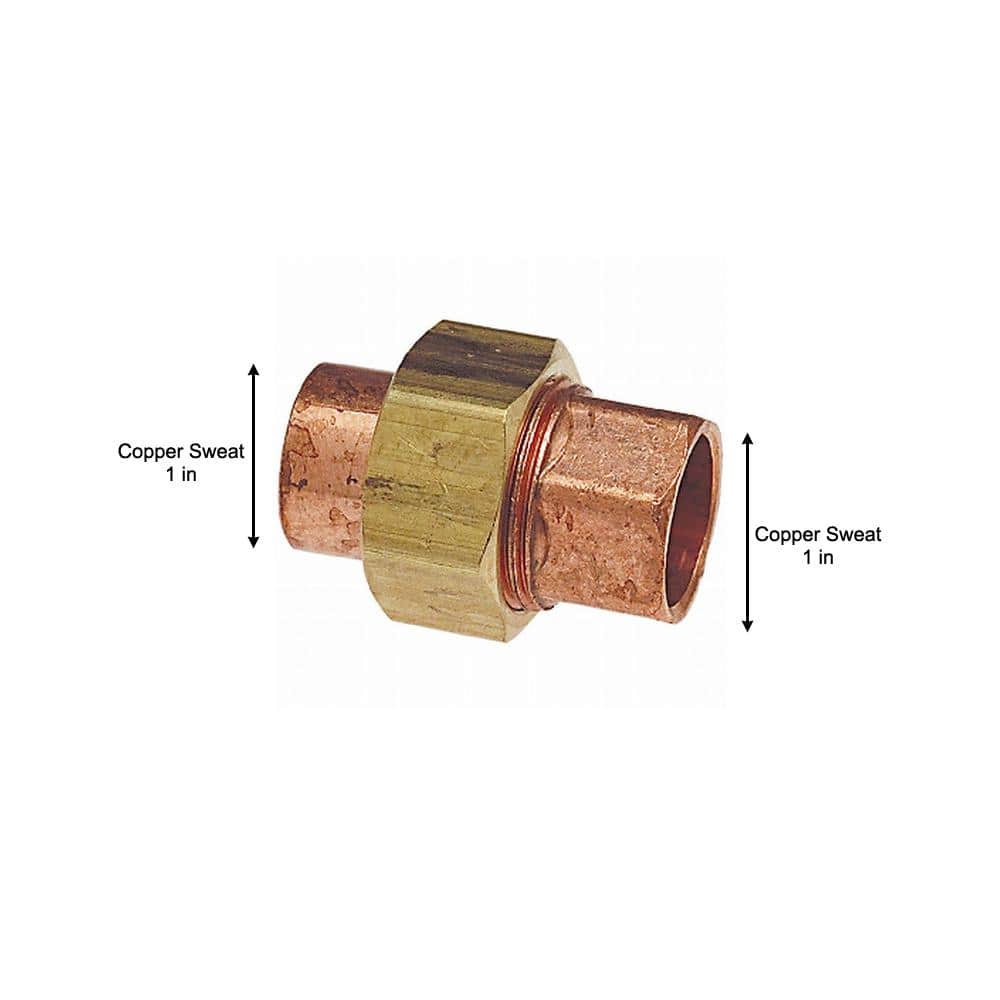 Everbilt 1 in. Copper Pressure Cup x Cup Union Fitting (3)