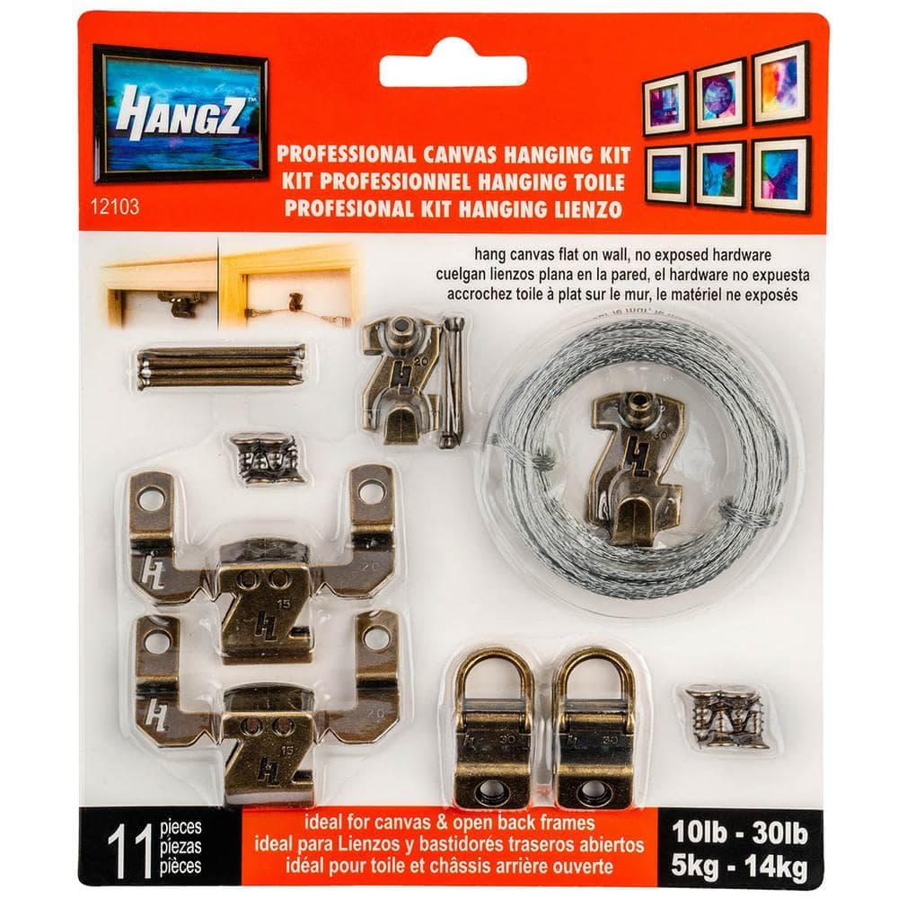 HangZ 30 lb. Professional Canvas Flat Mount Hanging Kit (1)