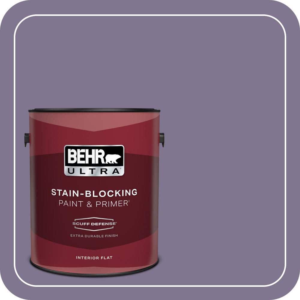 BEHR ULTRA 1 gal. #650F-5 Purple Statice Extra Durable Flat Interior Paint & Primer (1)