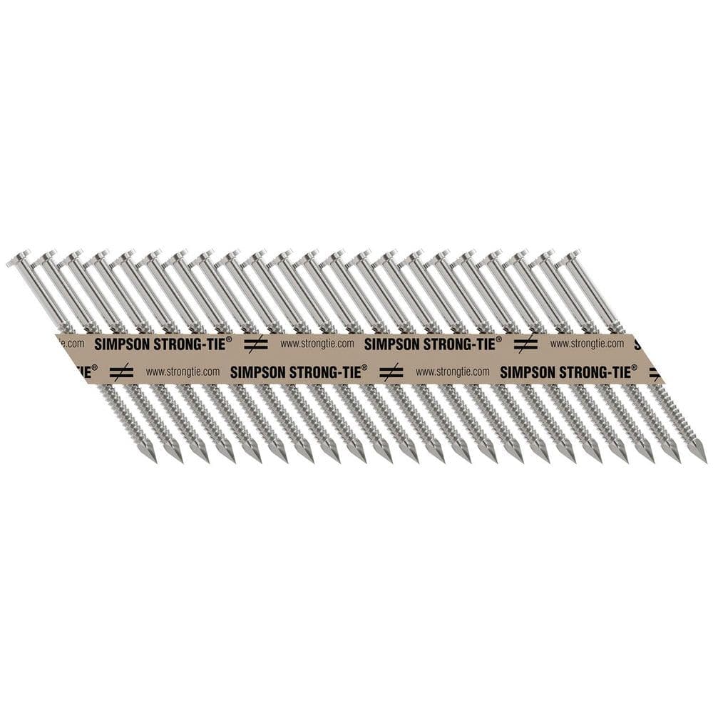 Simpson Strong-Tie 2-1/2 in. x 9-Gauge 33° Stainless Steel Strong-Drive SCNR Connector Nails (1000-Pack)
