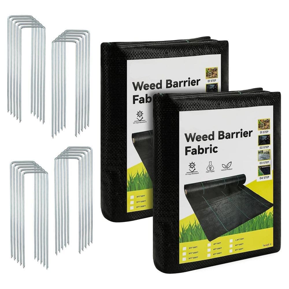 Unbranded Heavy Duty Weed Barrier Landscape Fabric Geotextile 400 sq. ft. Garden Ground Cover Weed Blocker Underlayment