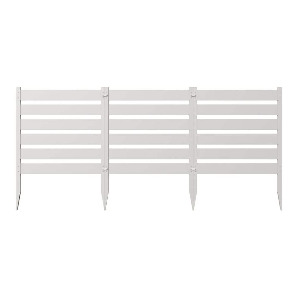 Zippity Outdoor Products Maui 2 ft. x 2 ft. No-Dig White Vinyl Garden Fence Kit (3-Panels)