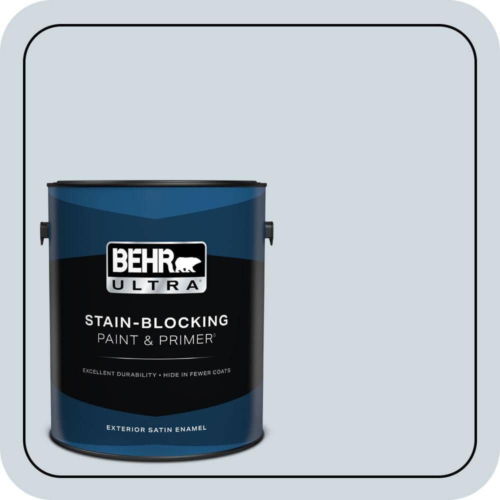 BEHR ULTRA 1 gal. #MQ3-57 Siberian Ice Satin Enamel Exterior Paint & Primer