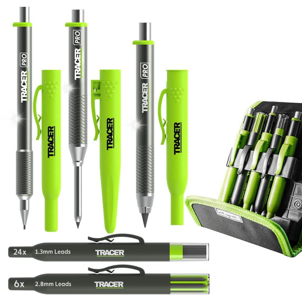 TRACER 5PC Construction Marker Kit with Storage Case - Writing Tools