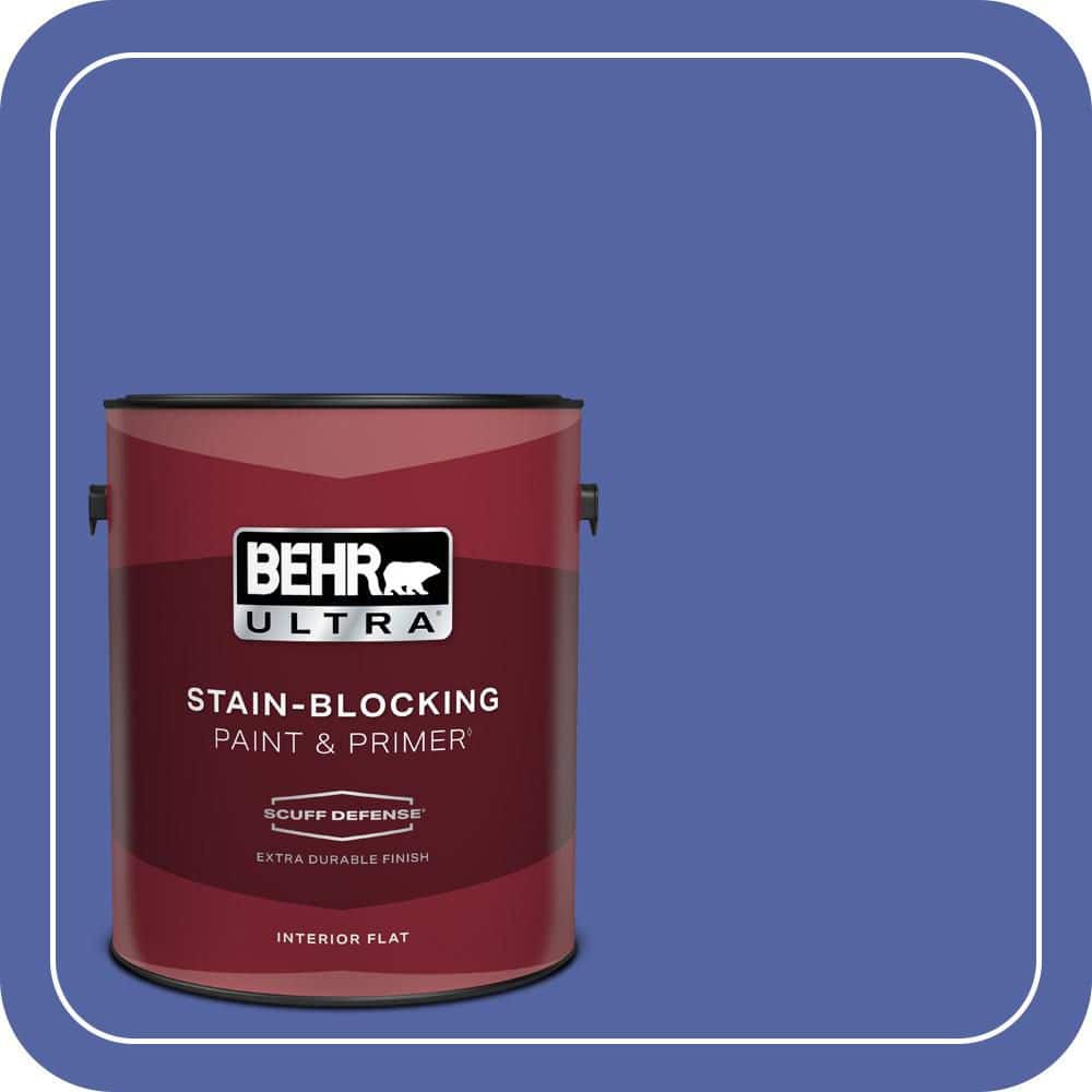 BEHR ULTRA 1 gal. #T13-9 Electrify Extra Durable Flat Interior Paint & Primer (1)
