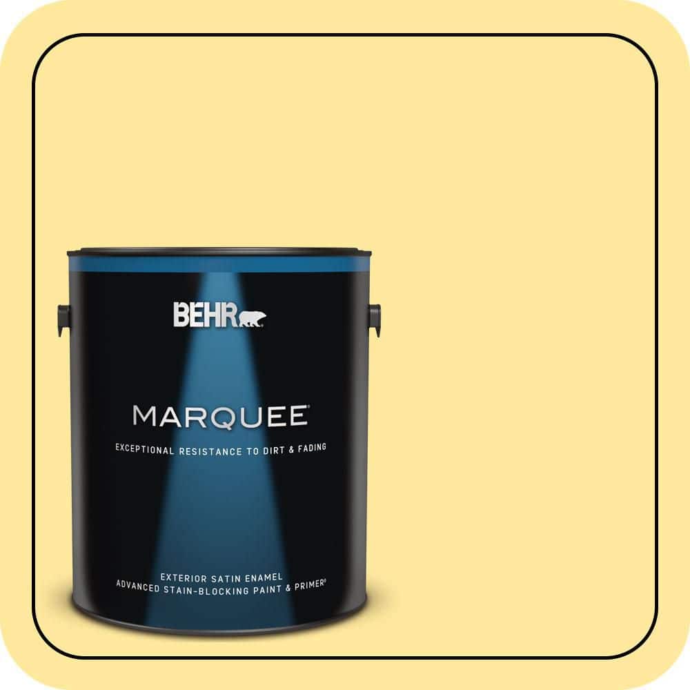 BEHR MARQUEE 1 gal. #P300-4 Rise and Shine Satin Enamel Exterior Paint & Primer