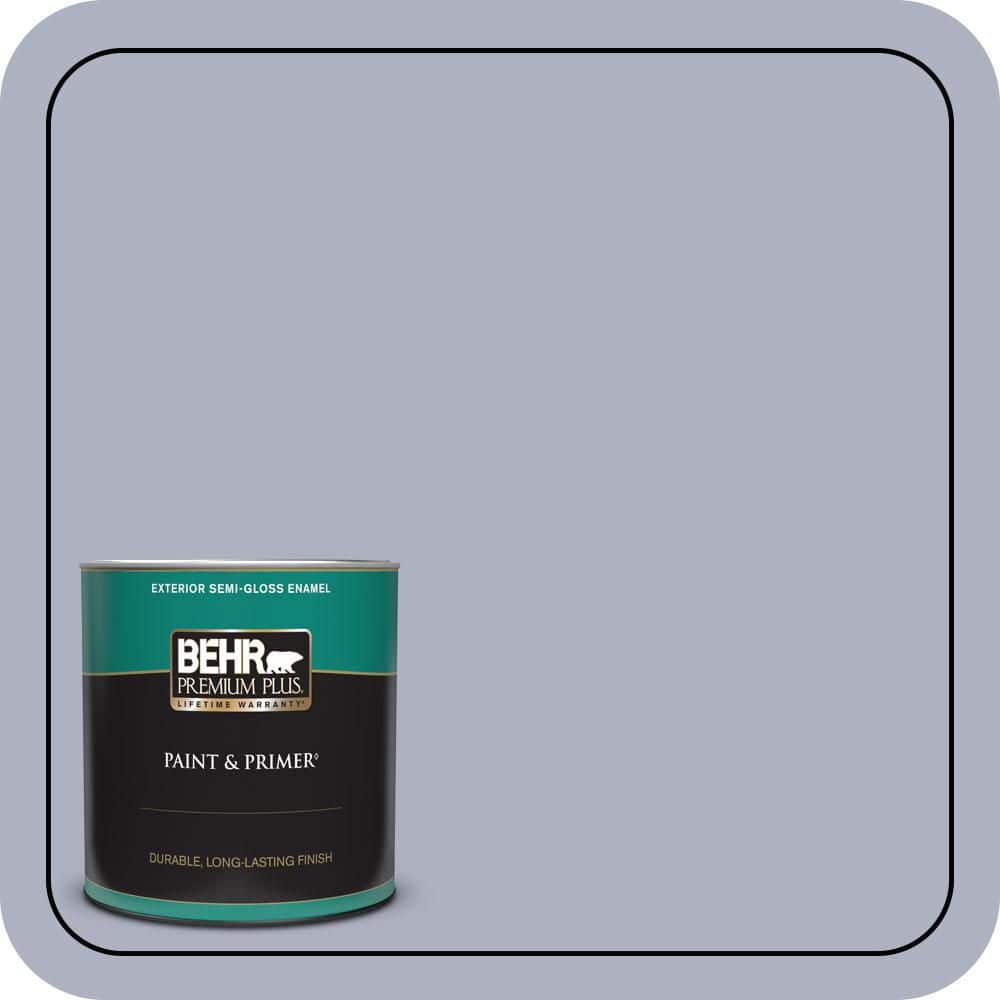 BEHR PREMIUM PLUS 1 qt. #S550-3 Chivalrous Semi-Gloss Enamel Exterior Paint & Primer