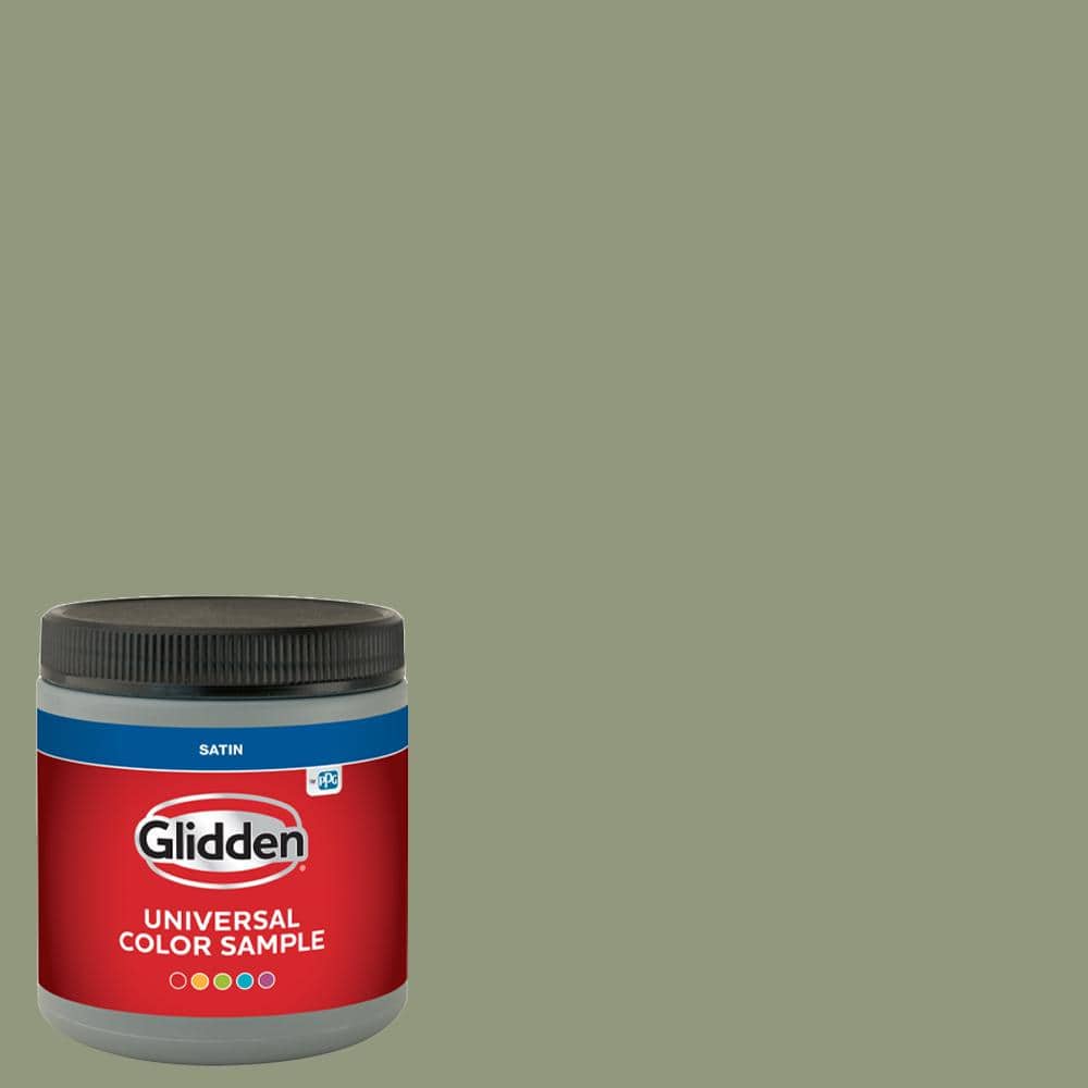 Glidden 8 oz. PPG1124-5 Cavern Moss Satin Interior Paint Sample (1)