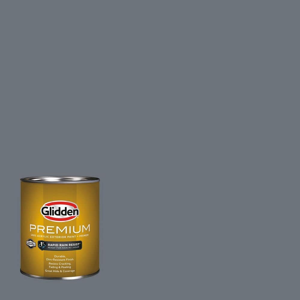 Glidden Premium 1 qt. PPG0993-6 Old Silk Flat Exterior Latex Paint (1)