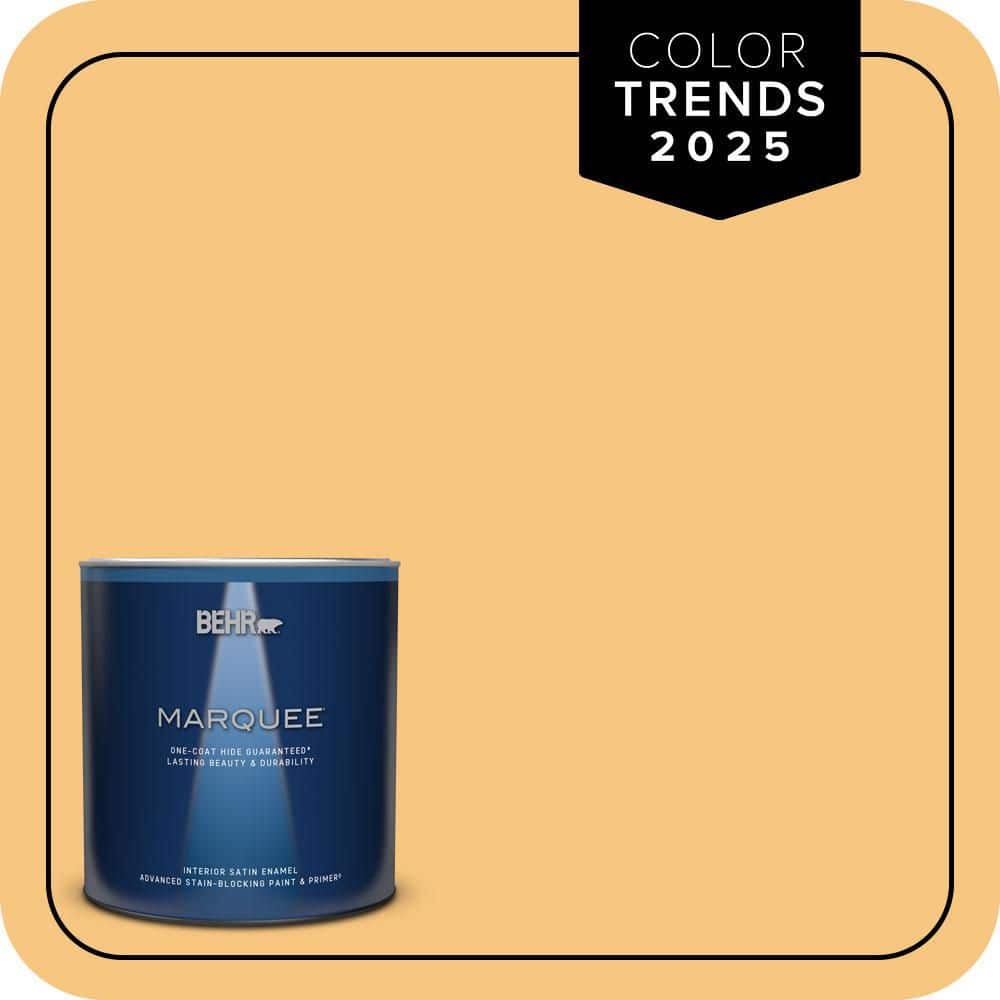 BEHR MARQUEE 1 qt. #PPU6-07 Jackfruit Satin Enamel Interior Paint & Primer