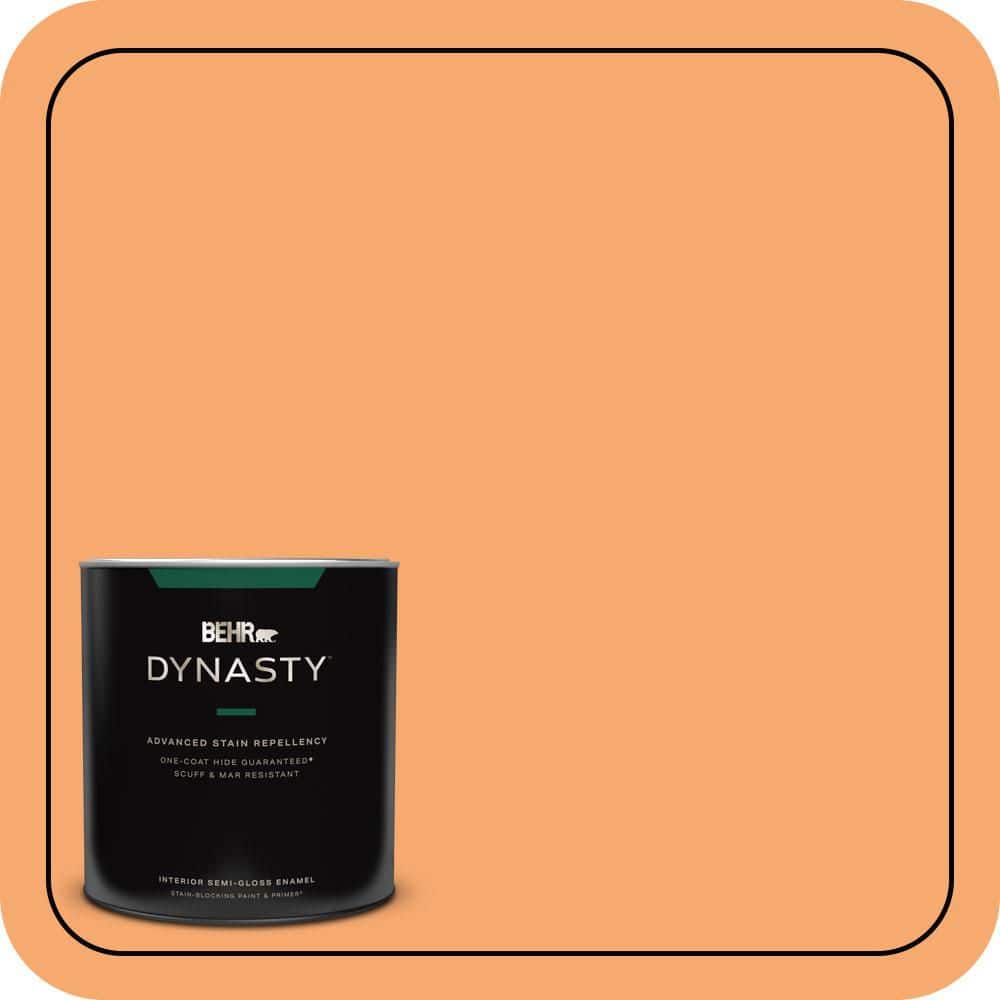 BEHR DYNASTY 1 qt. #P230-5 Florida Sunrise Semi-Gloss Enamel Interior Stain-Blocking Paint & Primer