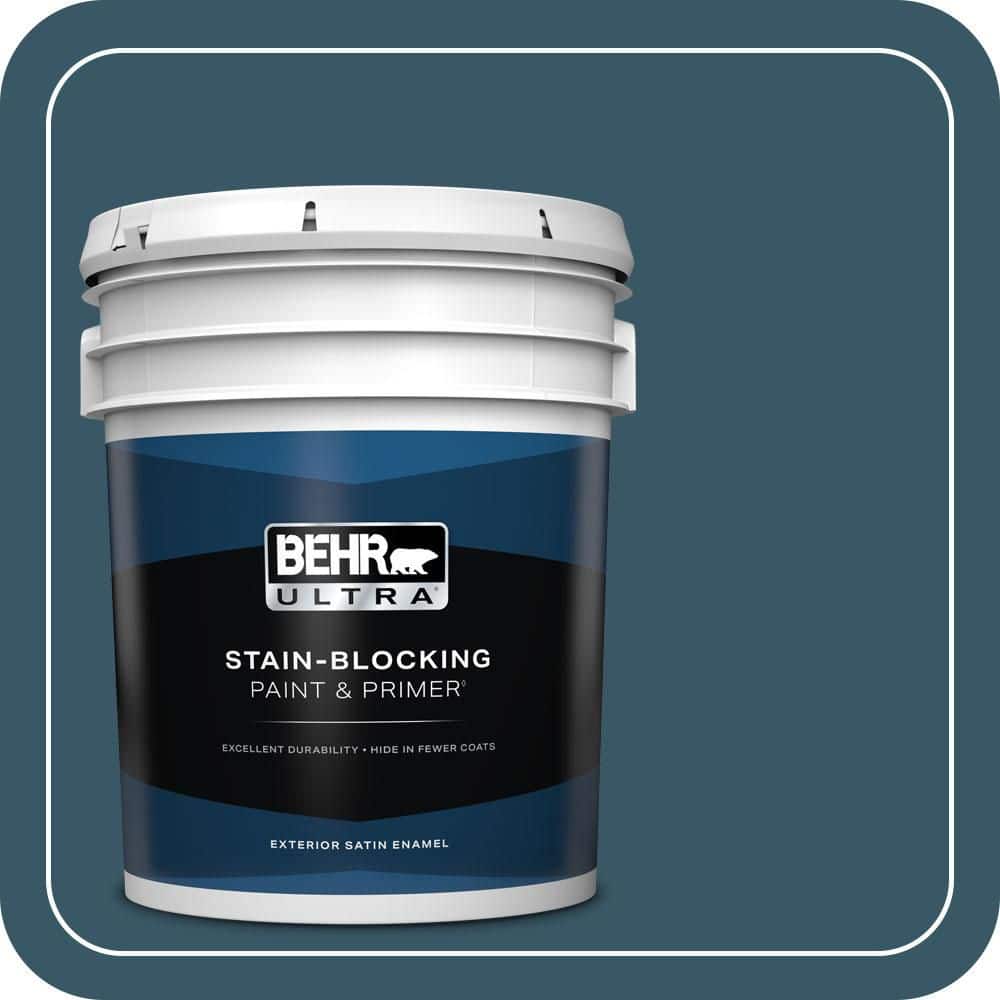 BEHR ULTRA 5 gal. #S460-7 Deep Breath Satin Enamel Exterior Paint & Primer