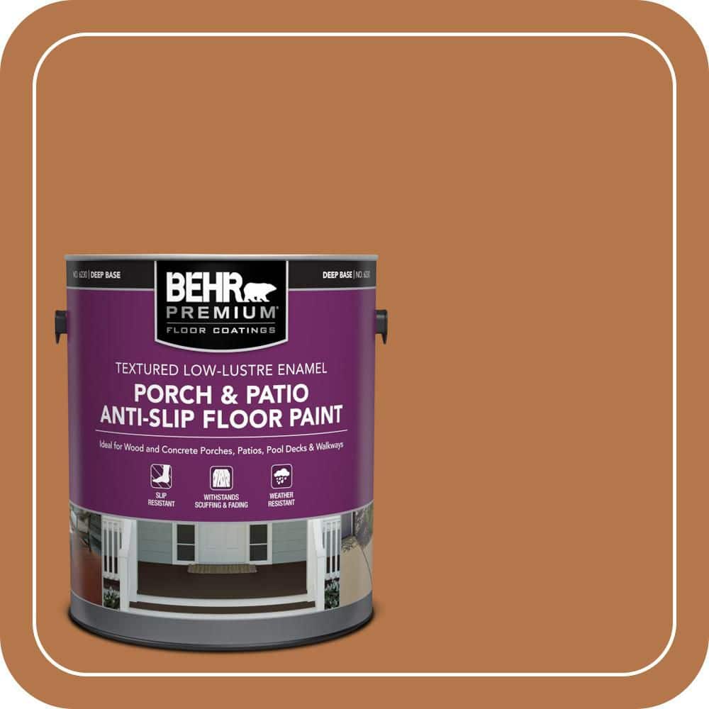 BEHR PREMIUM 1 gal. #SC-533 Cedar Naturaltone Textured Low-Lustre Enamel Interior/Exterior Porch and Patio Anti-Slip Floor Paint (1)