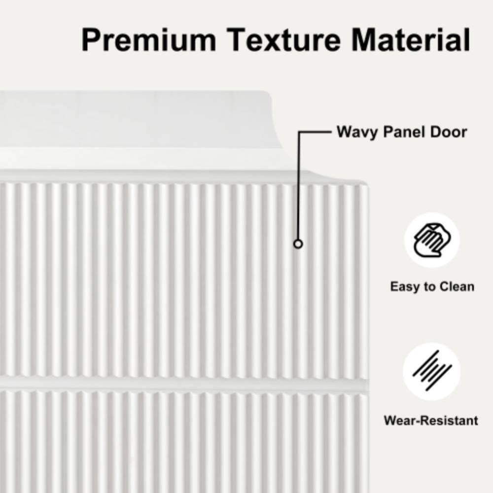 Unbranded 47.2 in. W x 15.74 in. D x 29.5 in. H Bathroom White Linen Cabinet (3)