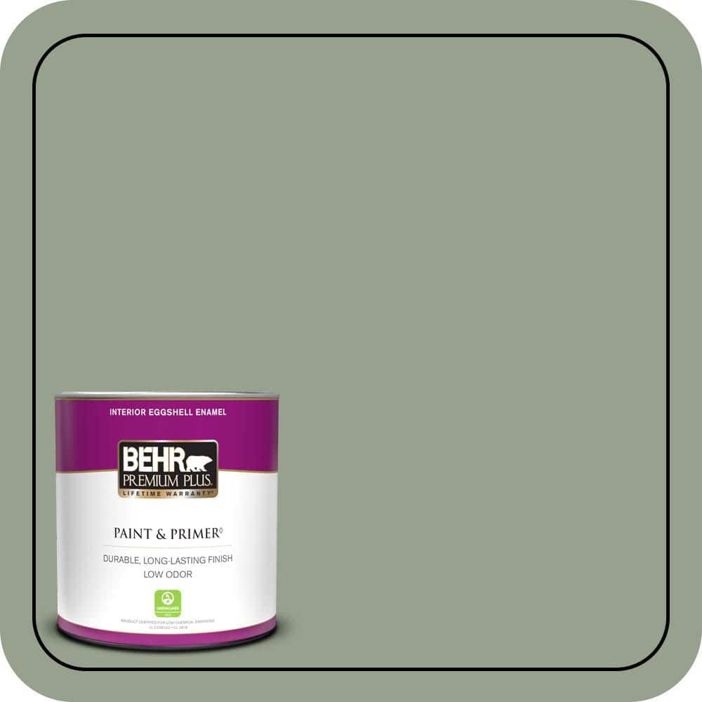 BEHR PREMIUM PLUS #N390-4 Bitter Sage Enamel & Primer Color Sample