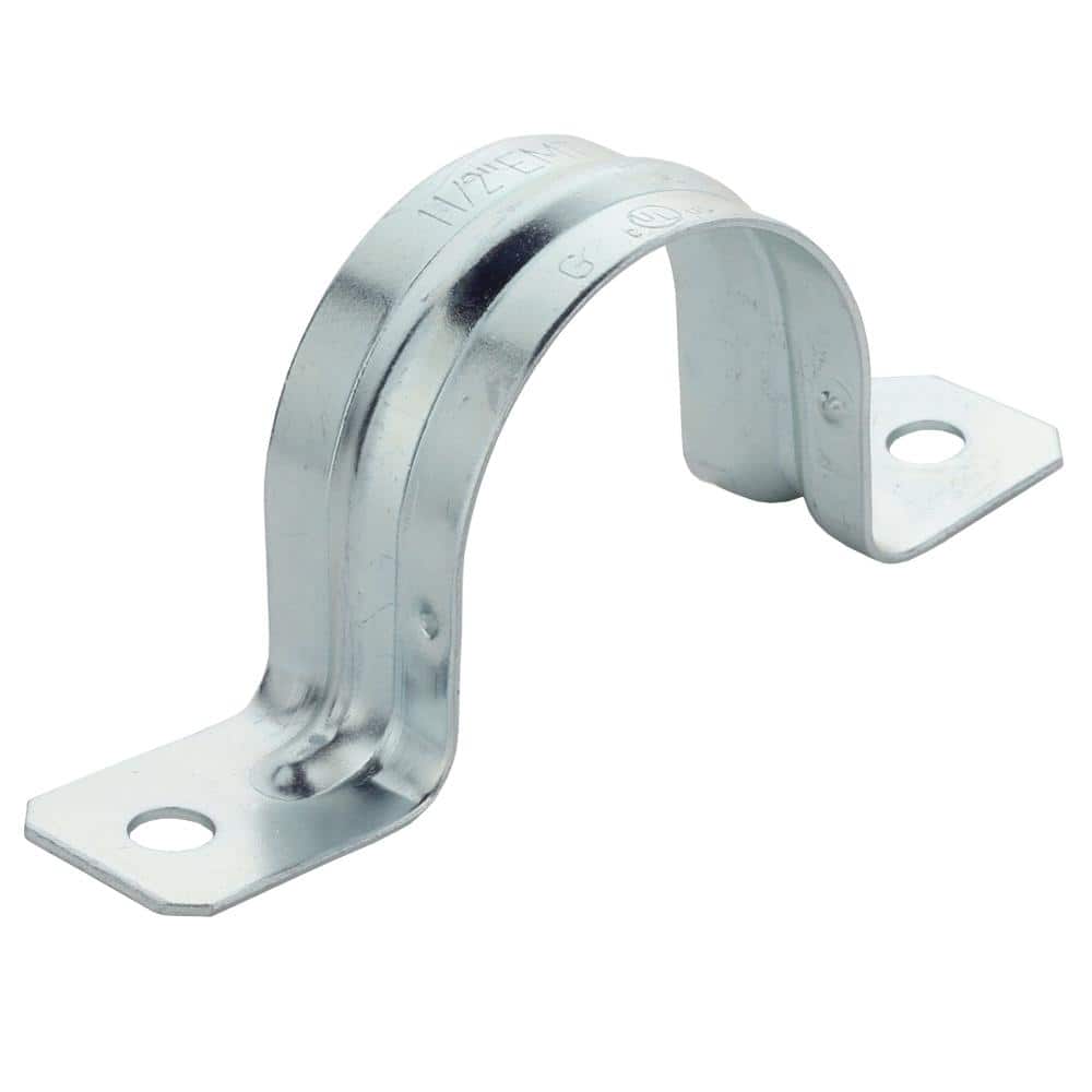 Commercial Electric 1-1/2 in. Electrical Metallic Tubing (EMT) 2-Hole Strap (2-Pack) (1)
