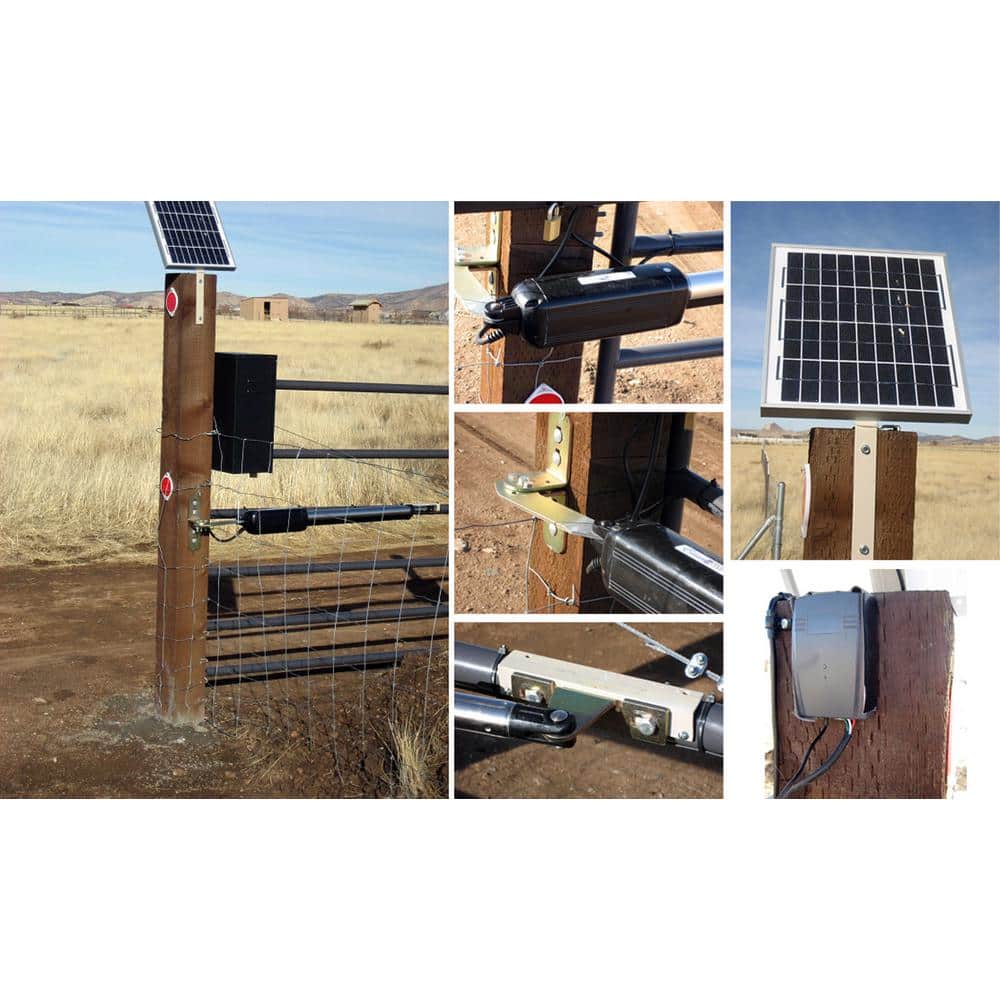 Estate Swing Single Swing Gate Opener Kit with 20-Watt Solar Panel E-S 1000H/20-Watt (3)