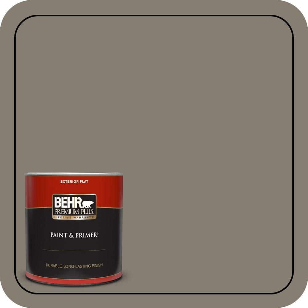 BEHR PREMIUM PLUS 1 qt. #MQ2-53 Smoky Trout Flat Exterior Paint & Primer