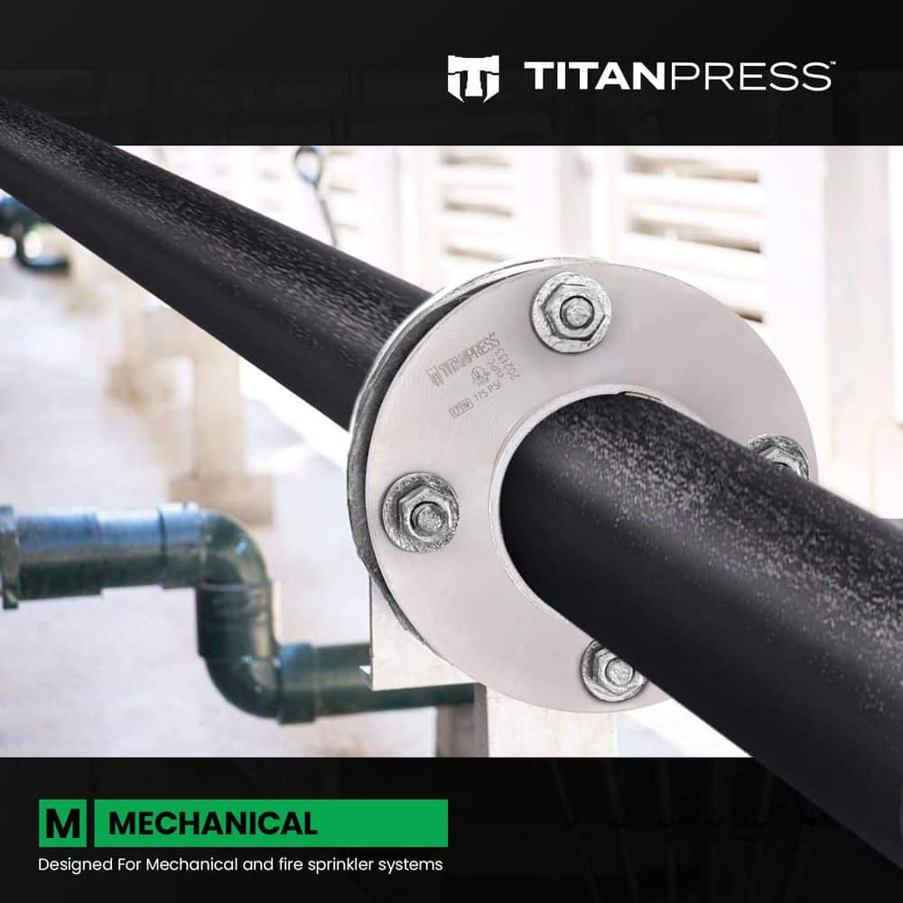 T TITANPRESS 2 in. Carbon Steel Press Flange EPDM Mechanical (3)