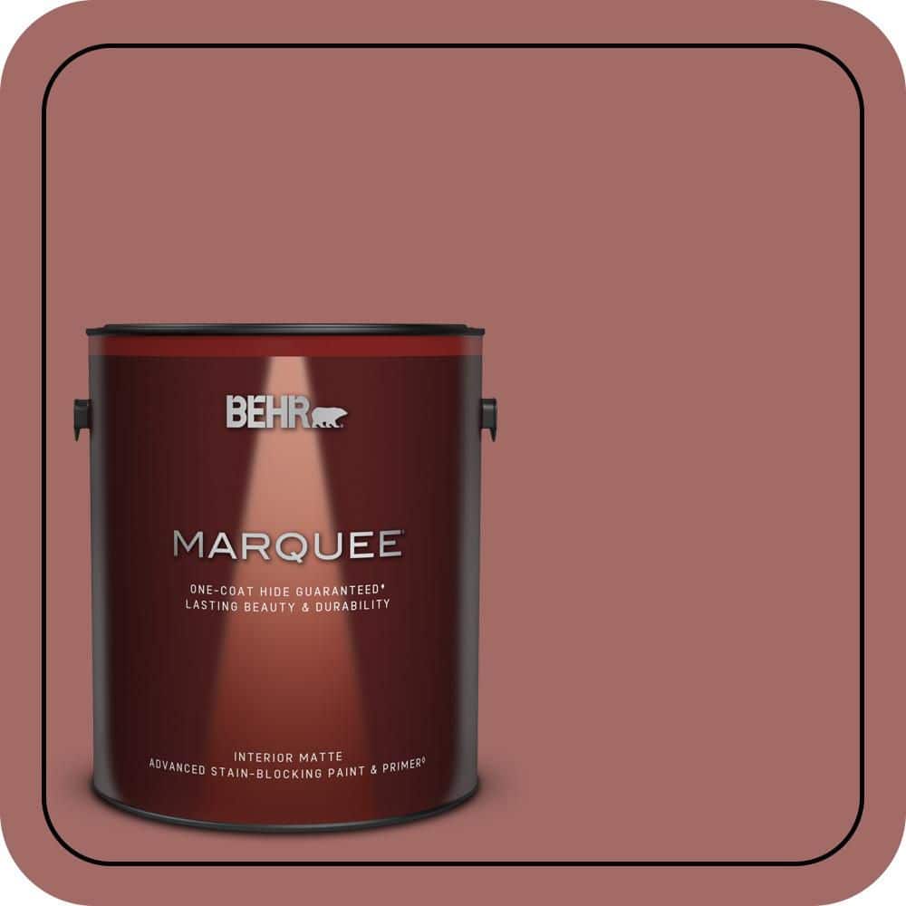 BEHR MARQUEE 1 gal. #S150-5 Vermilion One-Coat Hide Matte Interior Paint & Primer