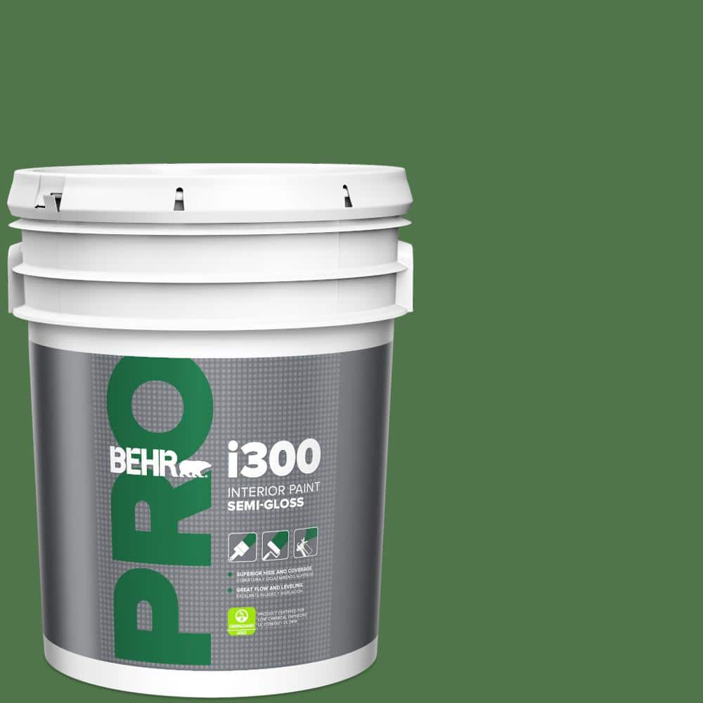 BEHR PRO 5 gal. #MQ4-49 Emerald Forest Semi-Gloss Interior Paint