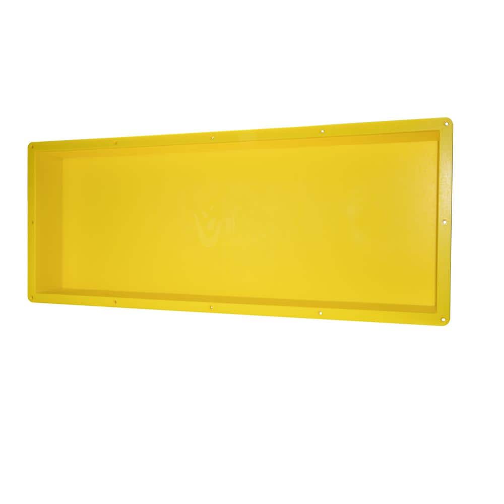 eModernDecor Flush Mount 40 in. W x 16 in. H x 4 in. D Bathroom Shower Niche Ready for Tile Shelf For Shampoo Storage in Yellow