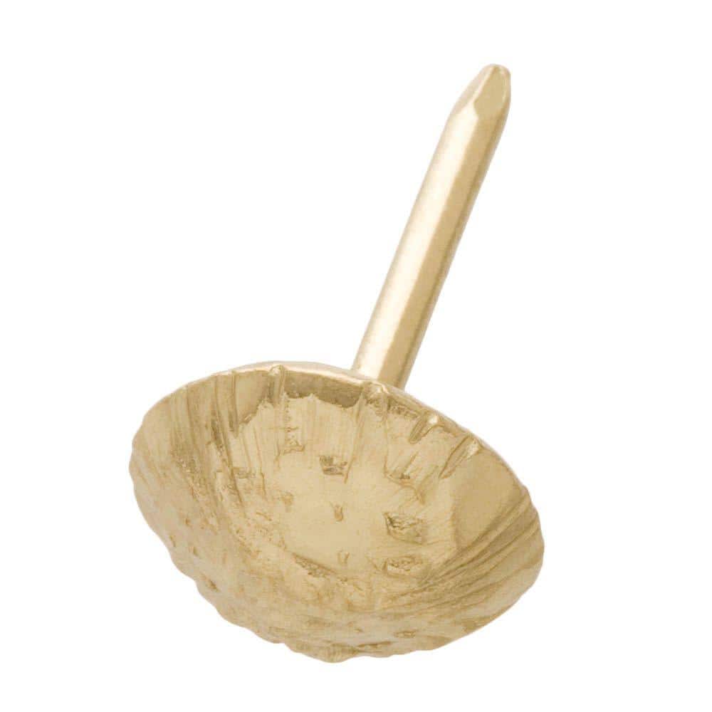 Everbilt 7/16 in. x 1/2 in. Brass Hammered Upholstery Nail (20-Piece per Pack)