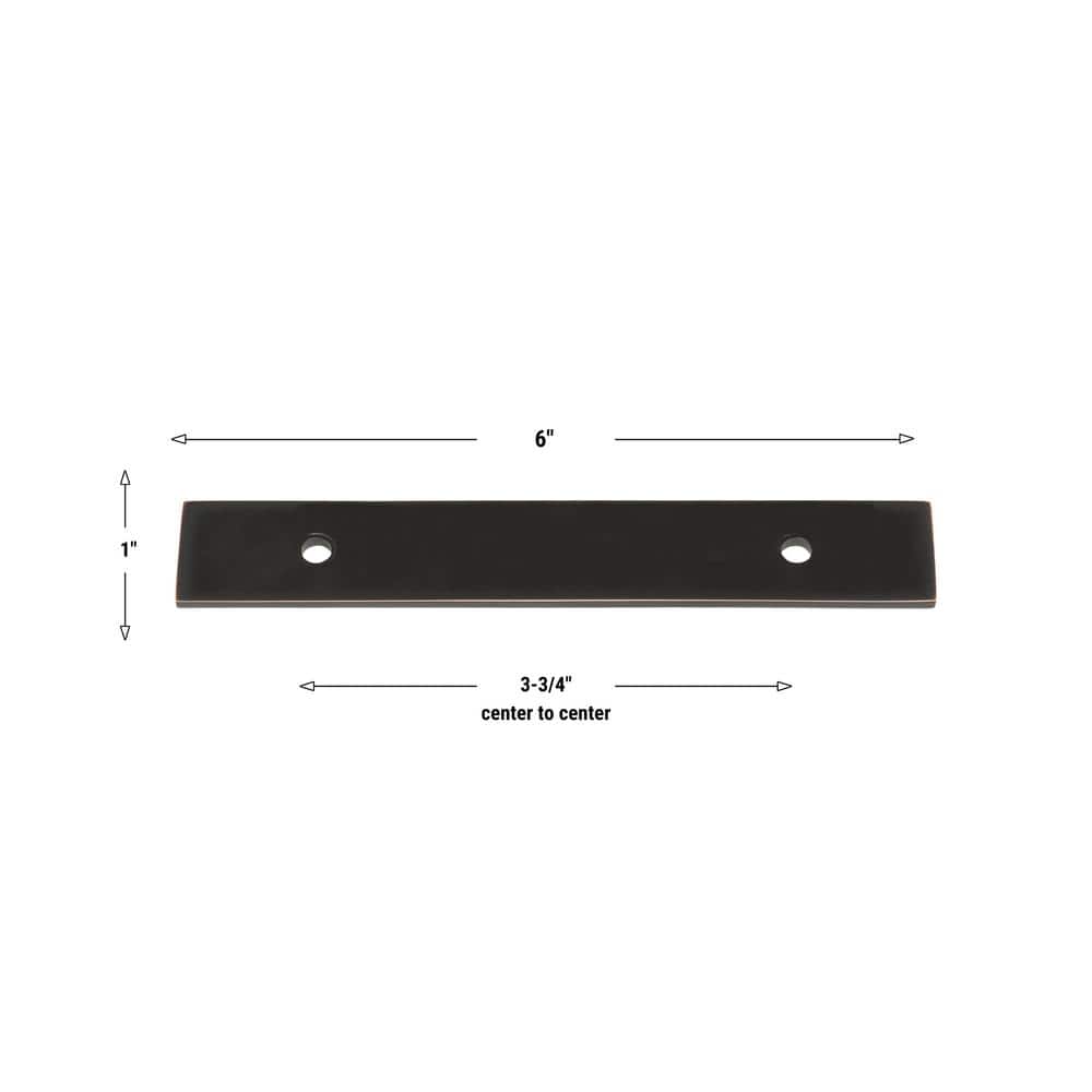 GLIDERITE 6 in. Squared Cabinet Backplate 3-3/4 in. Center to Center, 6342-96-ORB (3)