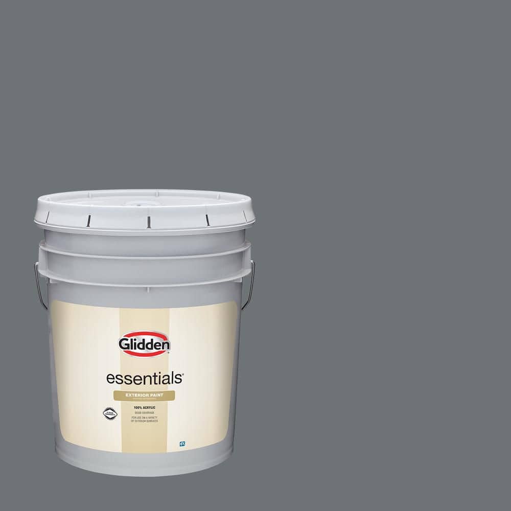 Glidden Essentials 5 gal. PPG1011-5 Improbable Satin Exterior Paint