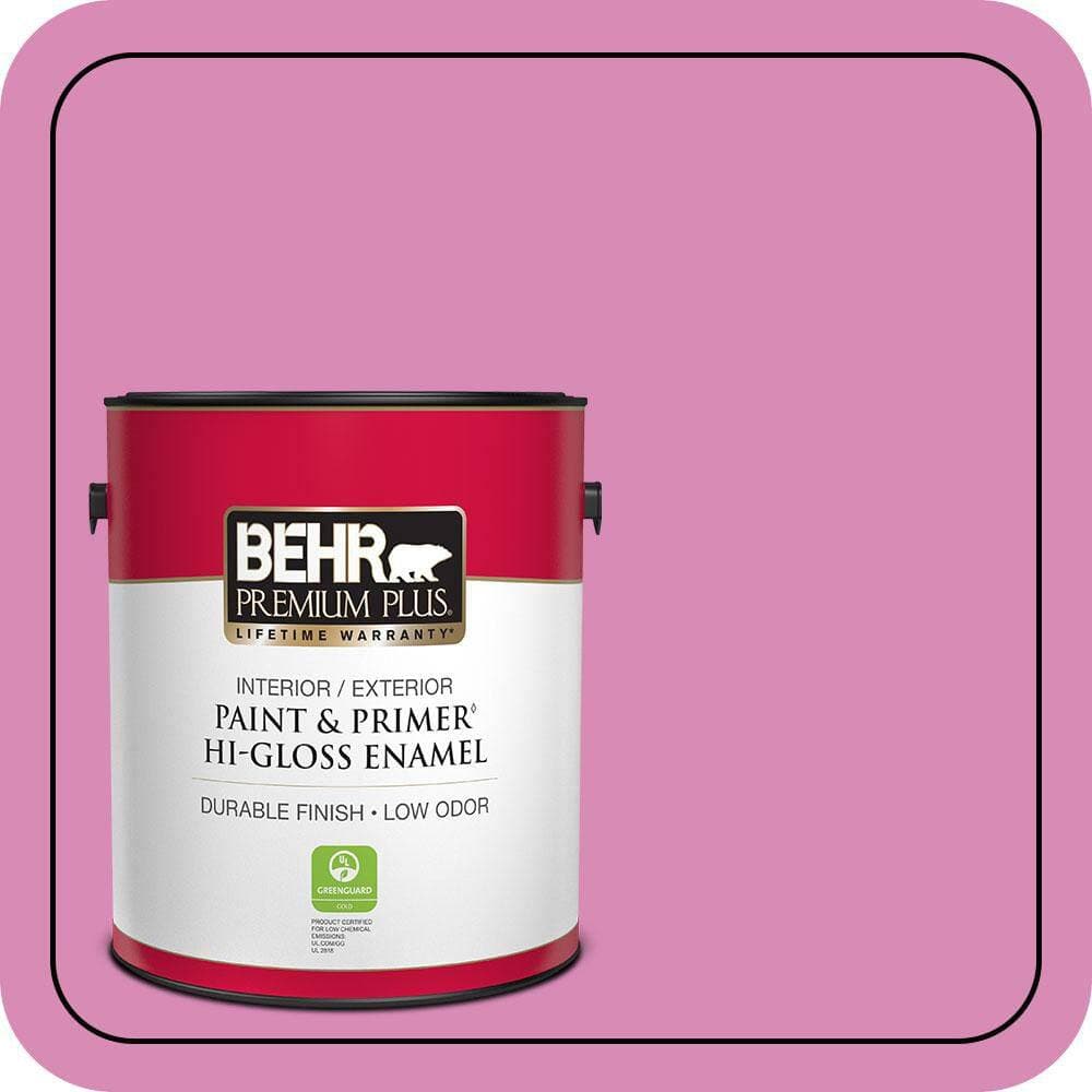 BEHR PREMIUM PLUS 1 gal. #P120-3 High Maintenance Hi-Gloss Enamel Interior/Exterior Paint & Primer (1)