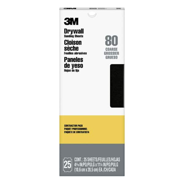 3M Drywall Sanding Sheets 4 3/16 in. 11 1/4 in. 120 Grit Fine (2)