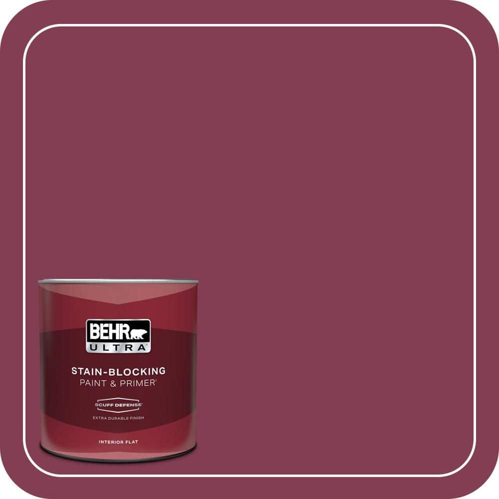 BEHR ULTRA 1 qt. #S-H-100 Exotic Flowers Extra Durable Flat Interior Paint & Primer