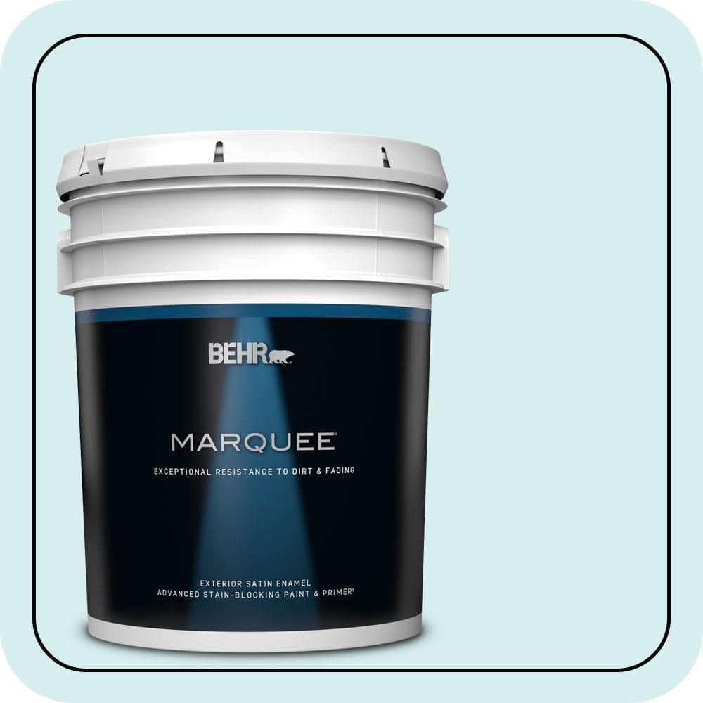BEHR MARQUEE 5 gal. #520A-1 Lakeside Mist Satin Enamel Exterior Paint & Primer