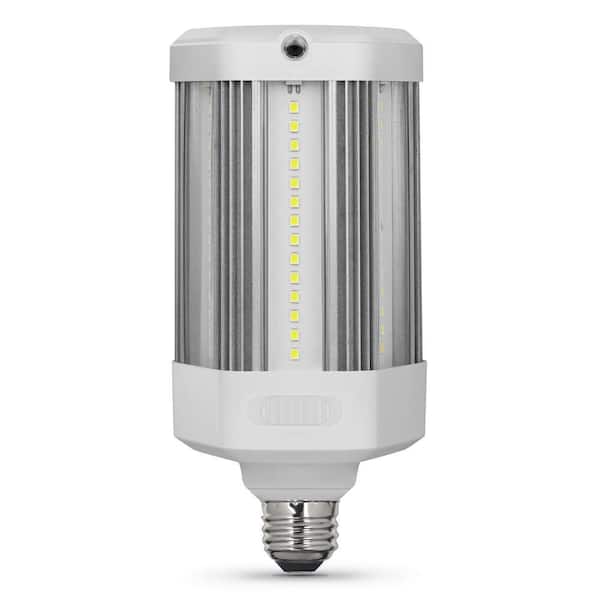 Feit Electric 300W Equivalent Corn Cob E26/E39 Motion & Dusk To Dawn High Lumen HID Utility LED Light Bulb Daylight 5000K (1-Pack)