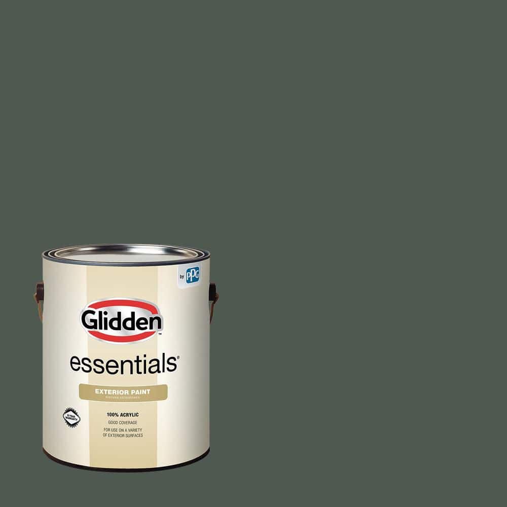Glidden Essentials 1 gal. PPG1129-7 Evergreen Boughs Flat Exterior Paint