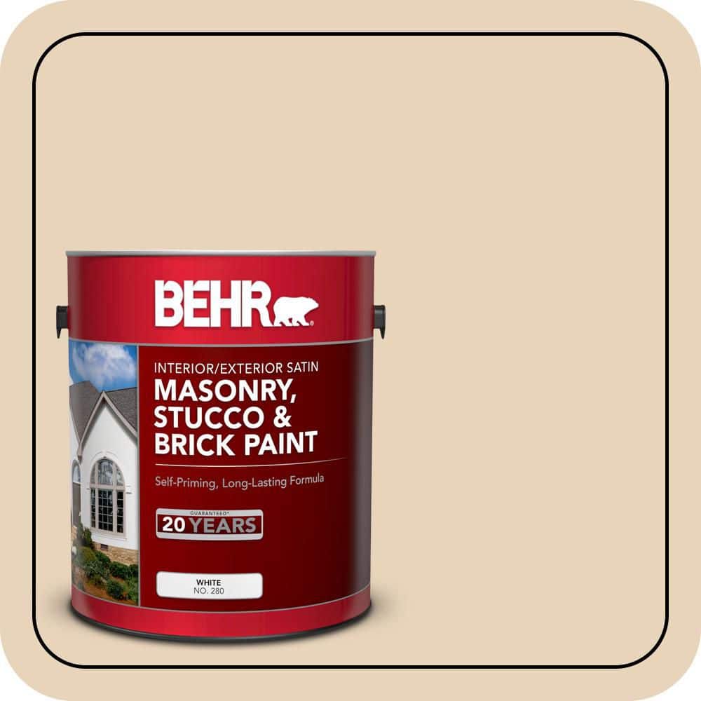 BEHR 5 gal. #S260-1A Cake Crumbs Satin Interior/Exterior Masonry, Stucco and Brick Paint