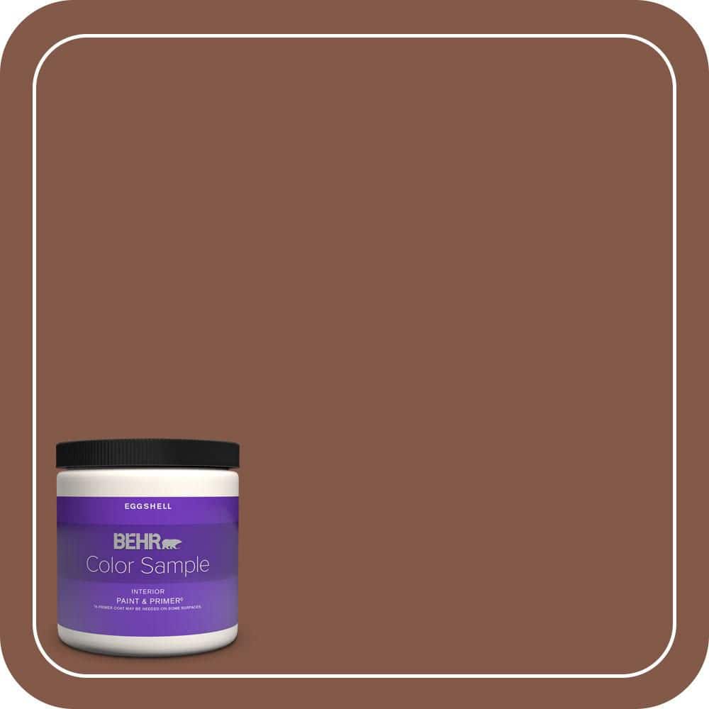 BEHR PREMIUM PLUS 8 oz. #QE-15 Iron Oxide Eggshell Enamel Interior Paint & Primer Color Sample