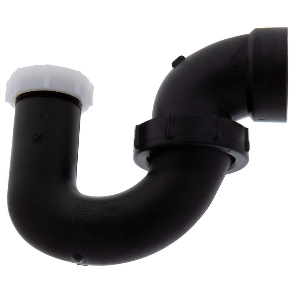 NIBCO 1-1/2 in. 1-1/4 in. ABS DWV Hub Slip-Joint P-Trap (2)