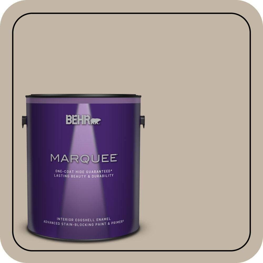 BEHR MARQUEE 1 gal. #MQ2-51 Pasha Brown One-Coat Hide Eggshell Enamel Interior Paint & Primer (1)