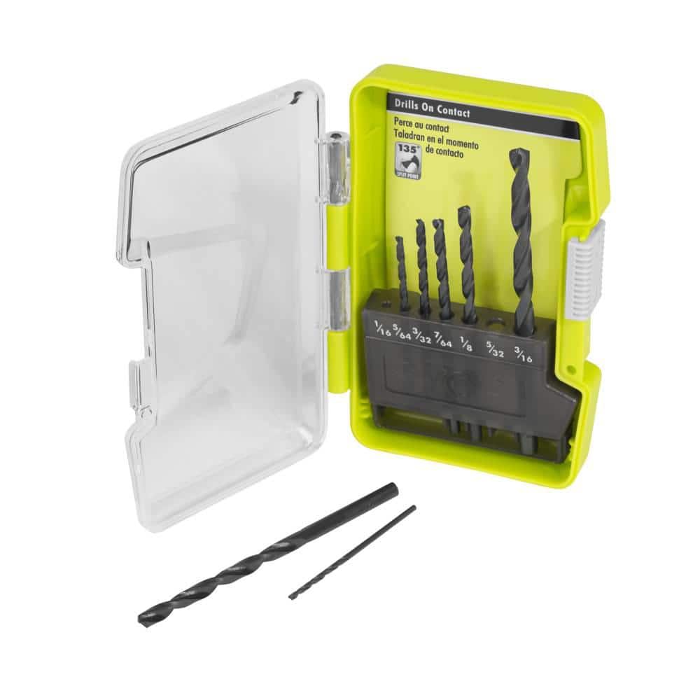 RYOBI Black Oxide Round Shank Drill Bit Set (7-Piece) (4)